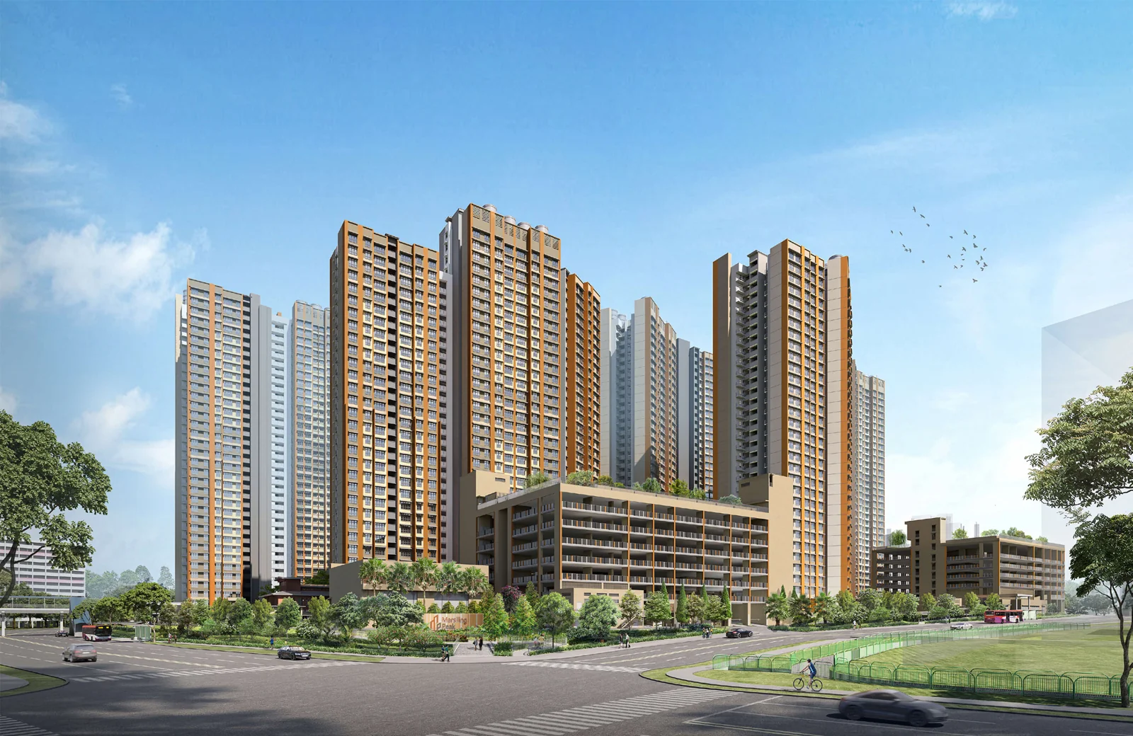 Combined development illustration: Marsiling Peak I & II