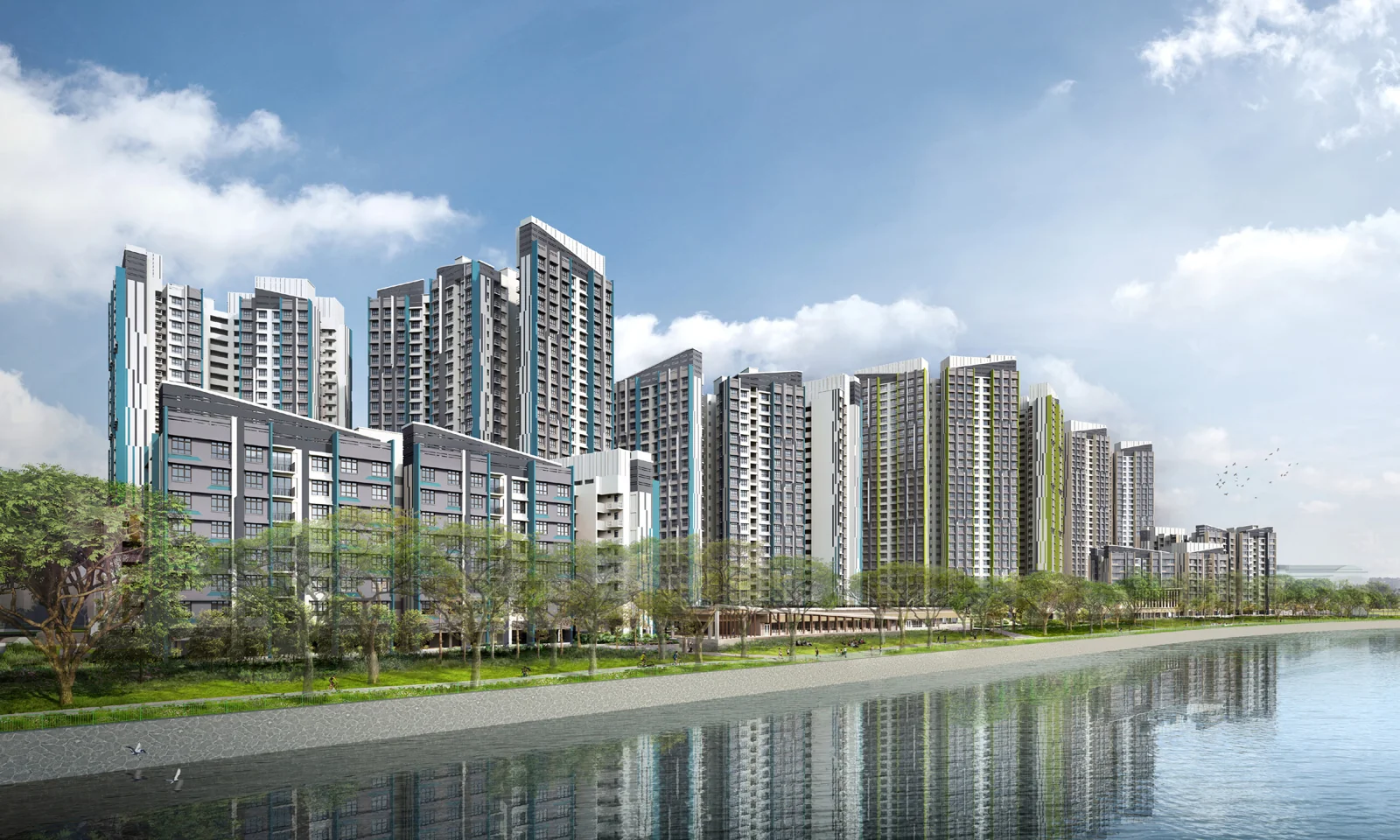 Combined development illustration: Tanjong Rhu Riverfront I & II
